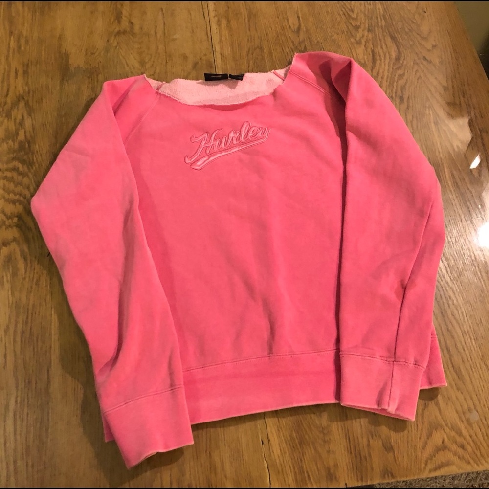Pink Hurley sweatshirt juniors size large